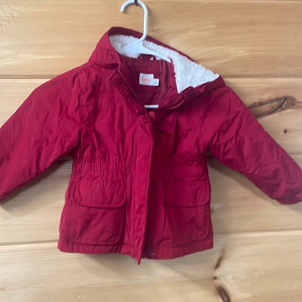 Wonder nation 2t red fur lined hood jacket